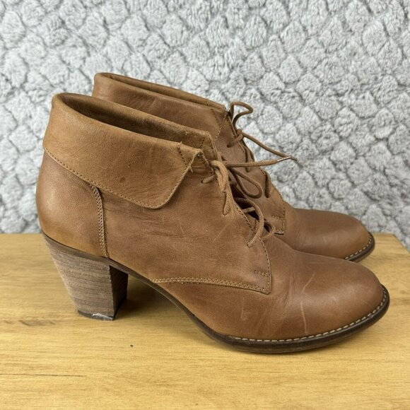 Steve Madden Womens Brown Leather Ankle Boots‎ Size 6 - Picture 1 of 11